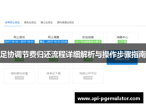 足协调节费归还流程详细解析与操作步骤指南 足协调节费归还流程详细解析与操作步骤指南